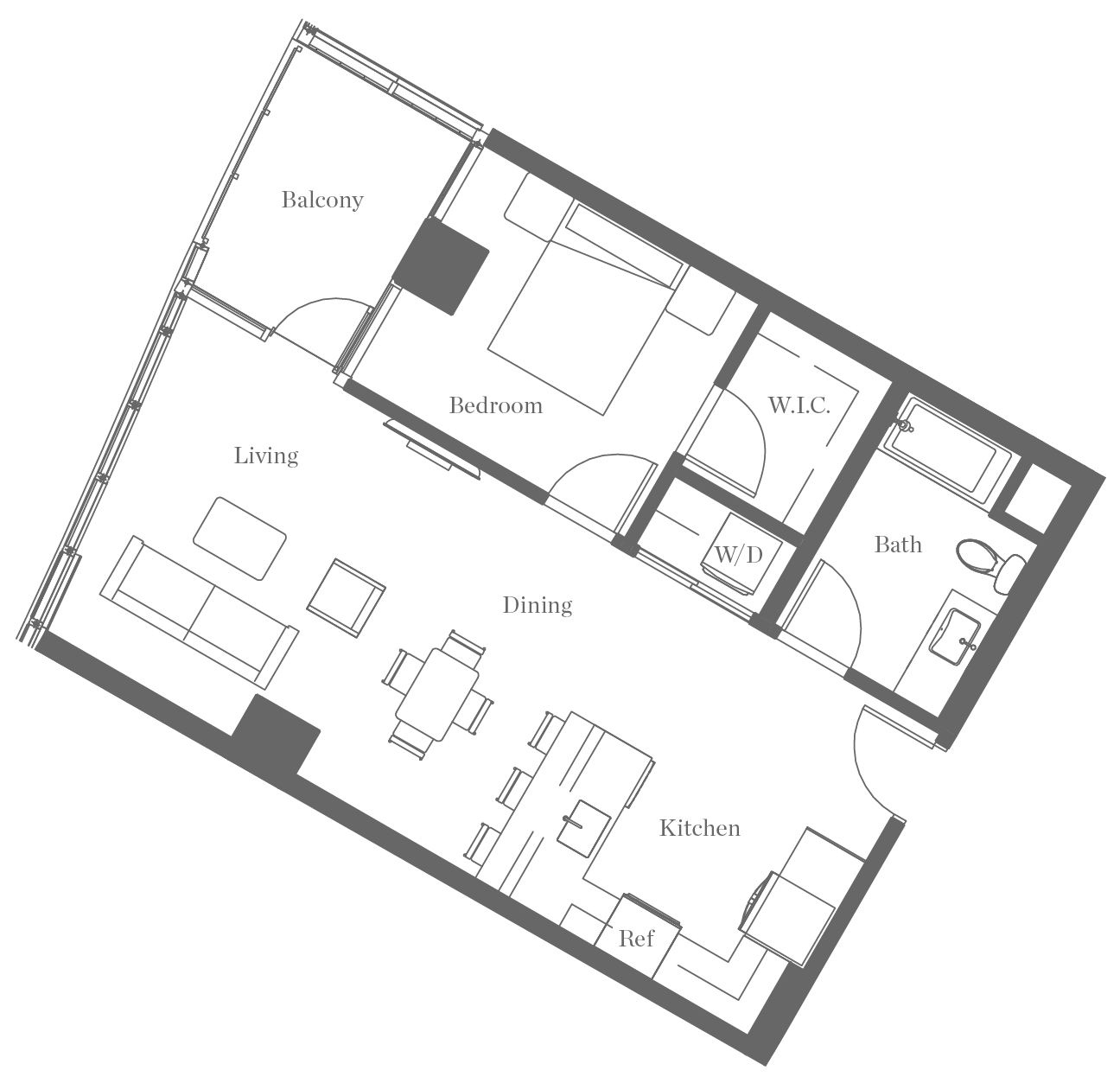 Kurve on Wilshire Floor Plan 6