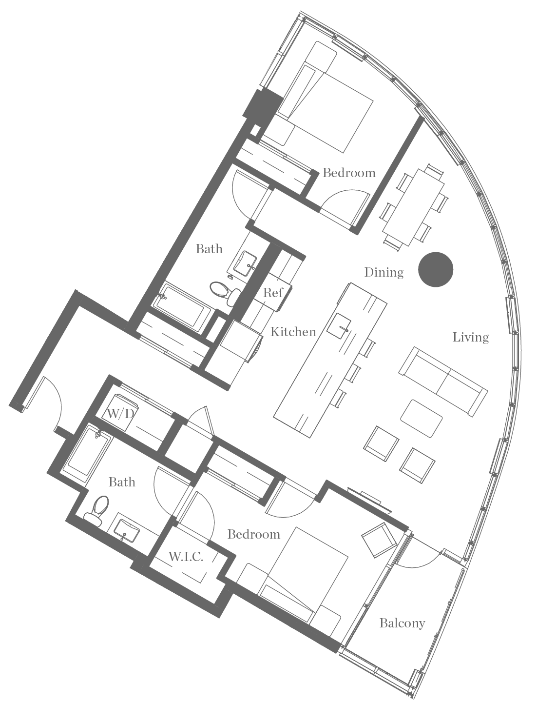 Kurve on Wilshire Floor Plan 9