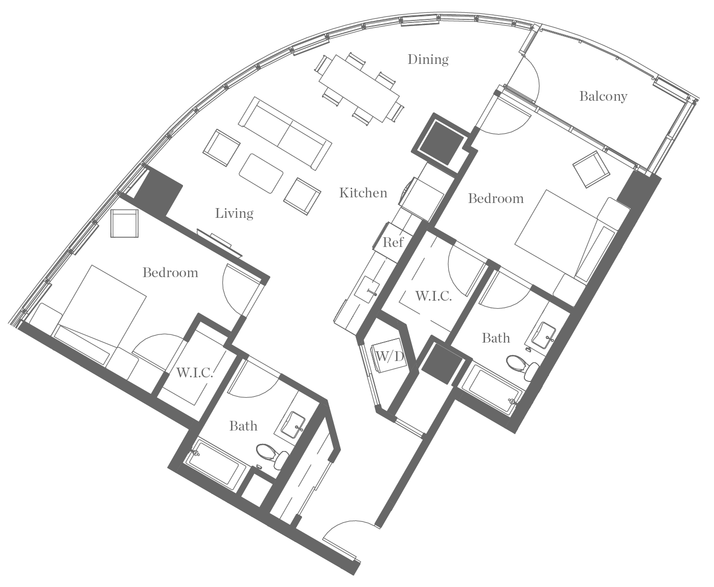 Kurve on Wilshire Floor Plan 10