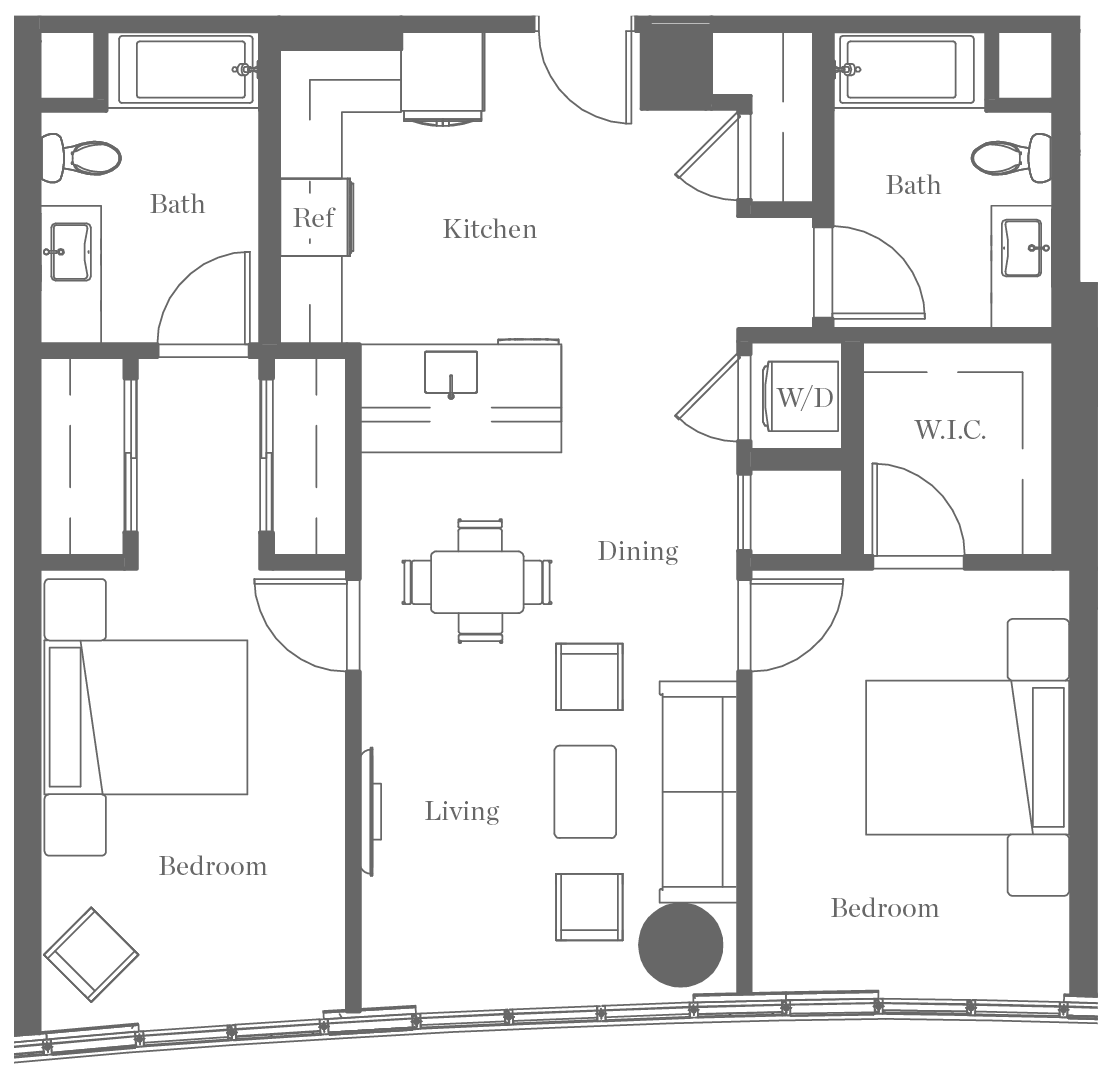 Kurve on Wilshire Floor Plan 17
