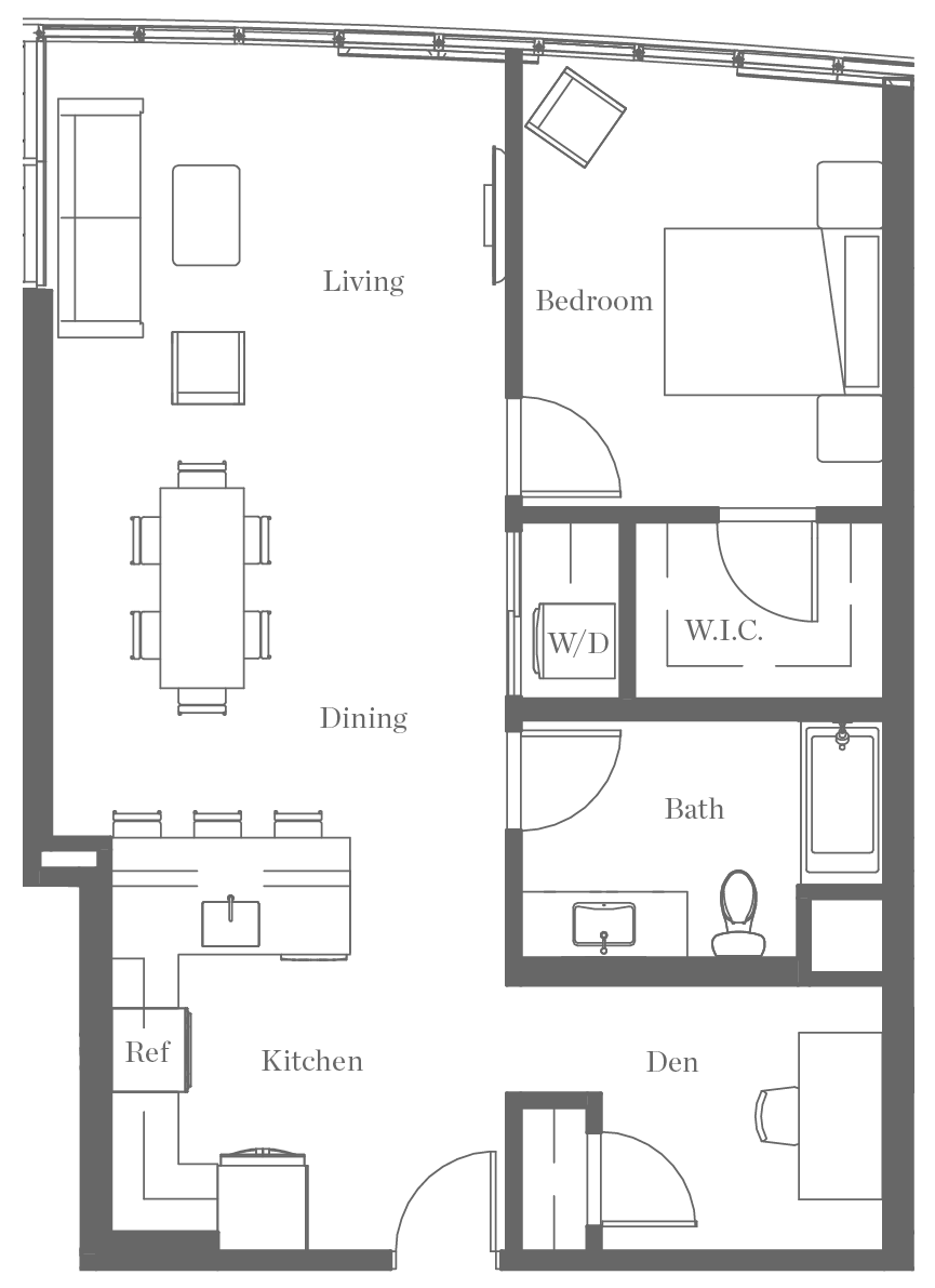Kurve on Wilshire Floor Plan 22