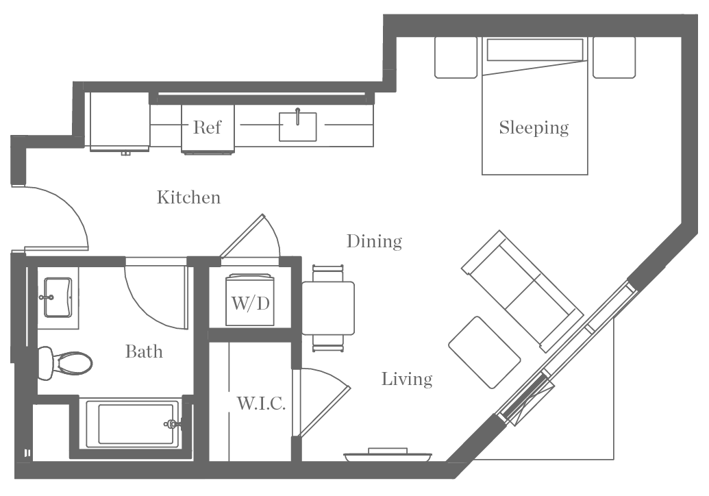 Kurve on Wilshire Floor Plan 33