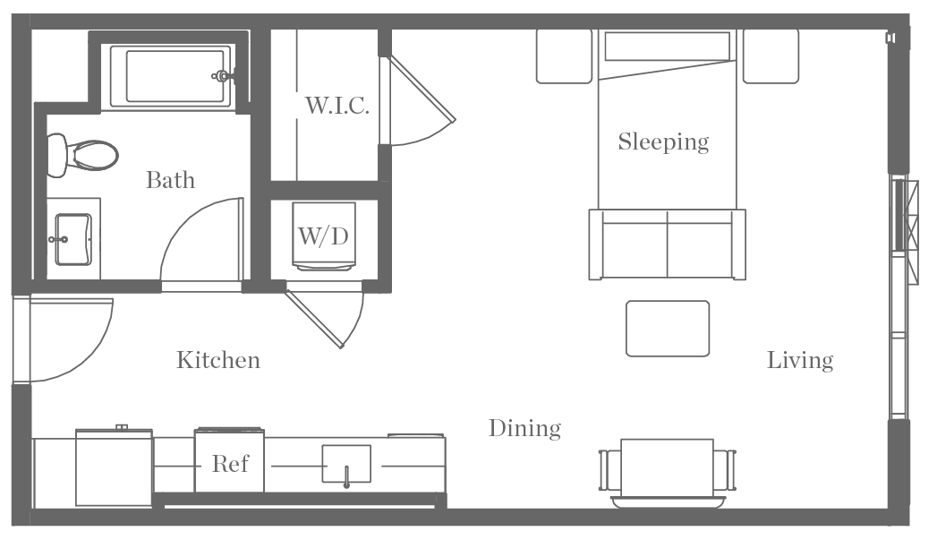 Kurve on Wilshire Floor Plan 42