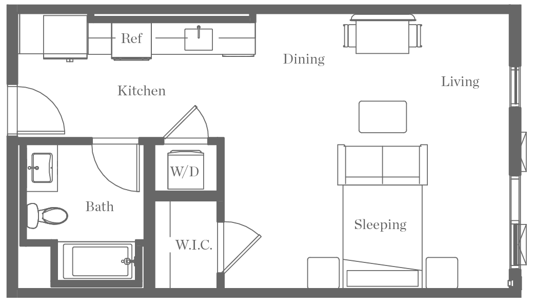 Kurve on Wilshire Floor Plan 43