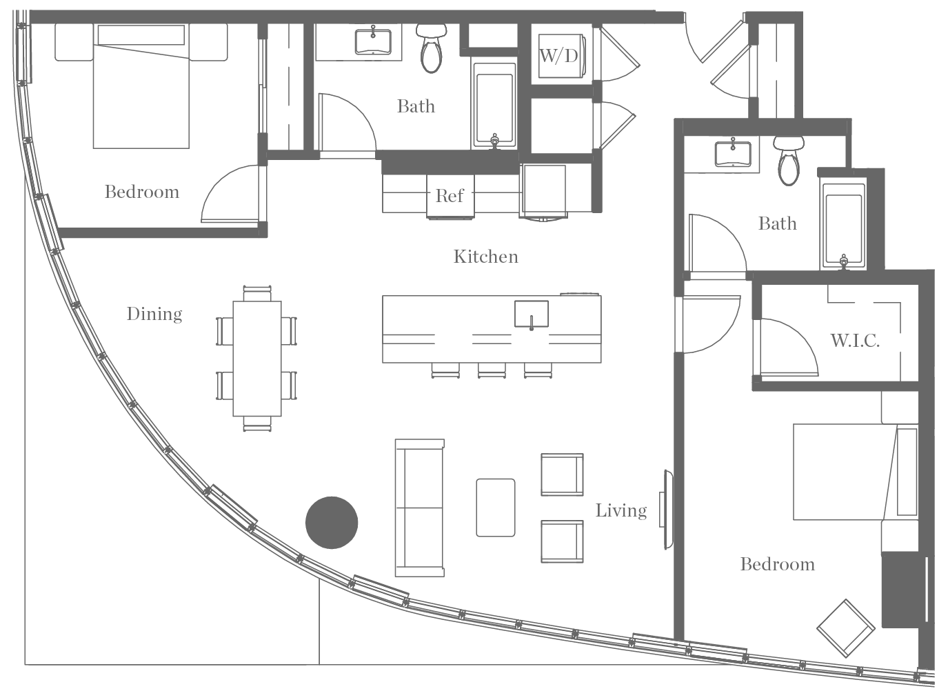 Kurve on Wilshire Floor Plan L25