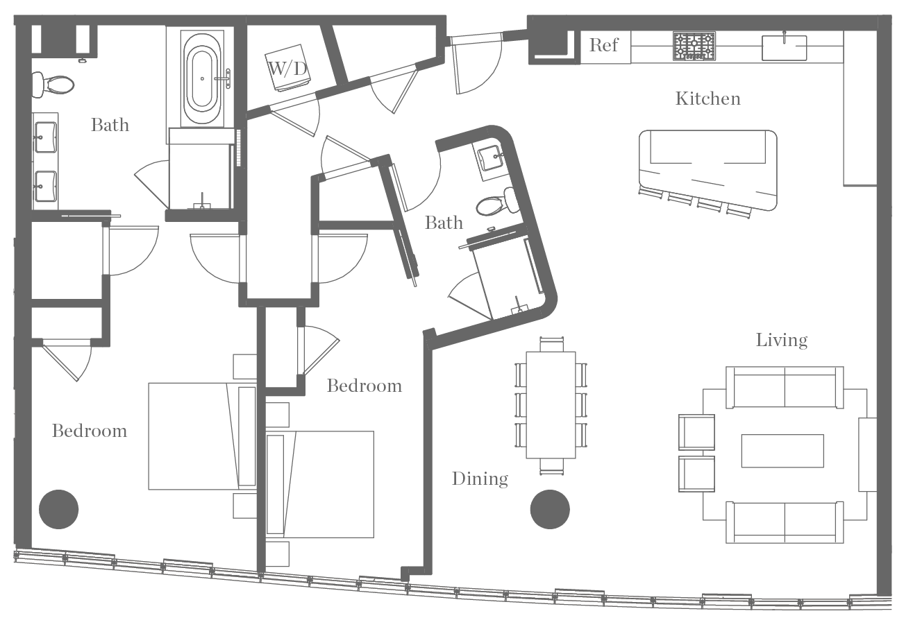 Kurve on Wilshire Floor Plan PH01