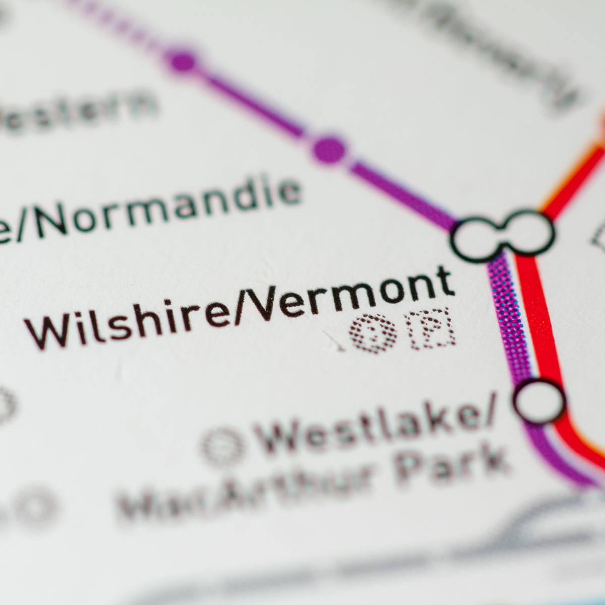 Map of Wilshire/Vermont Transit Station